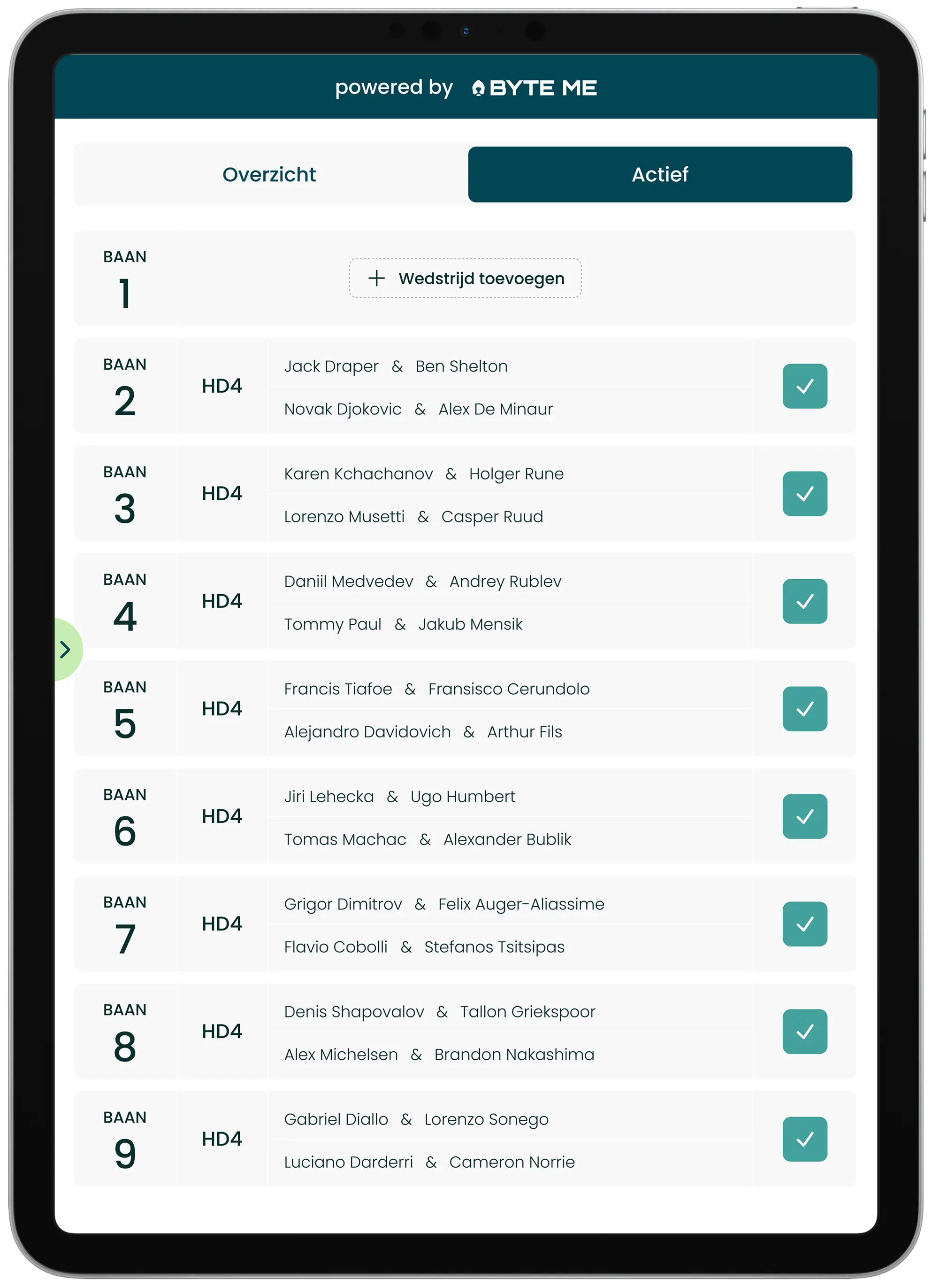 Toernooi App